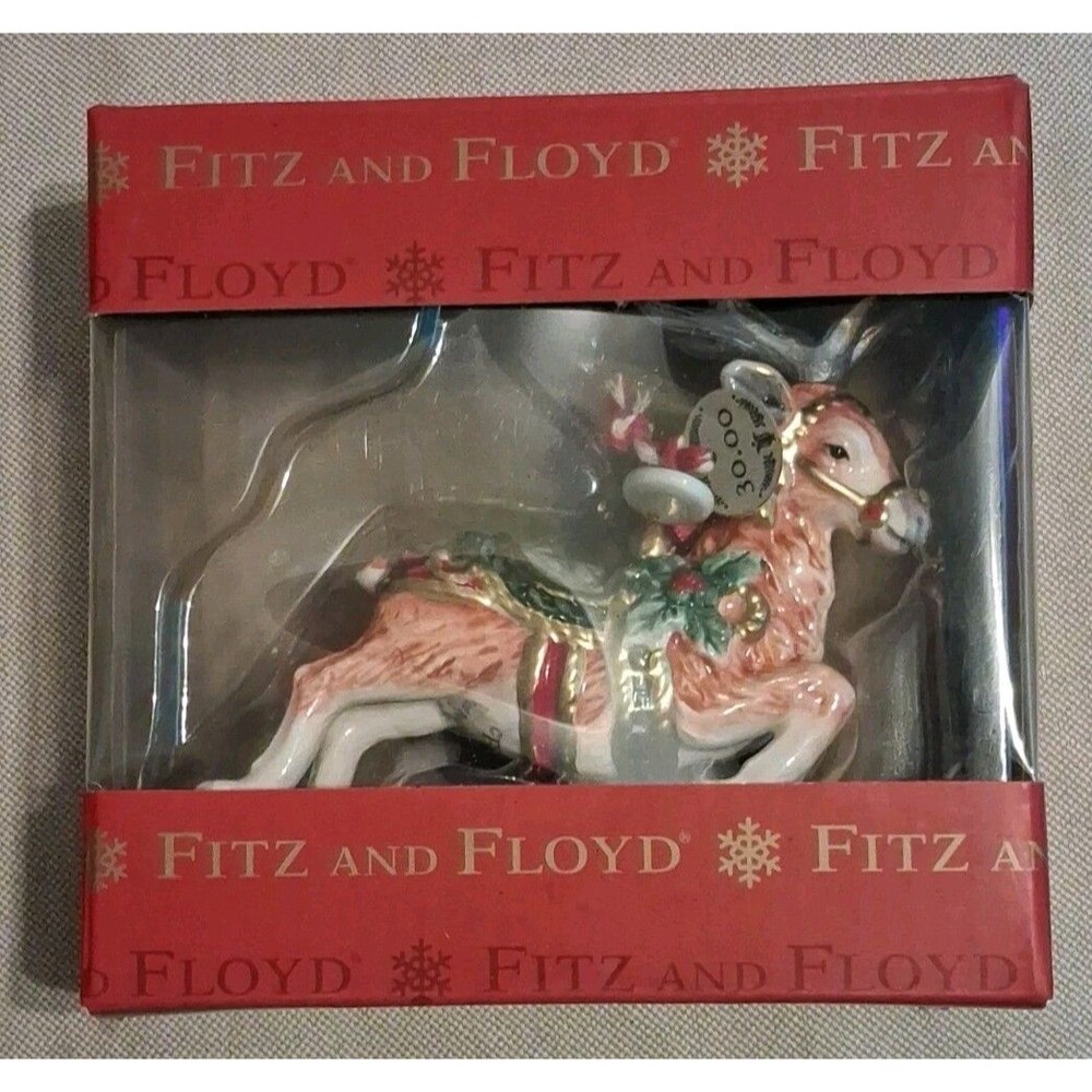 Fitz And Floyd Holiday Home Green Deer Ornament 5292126